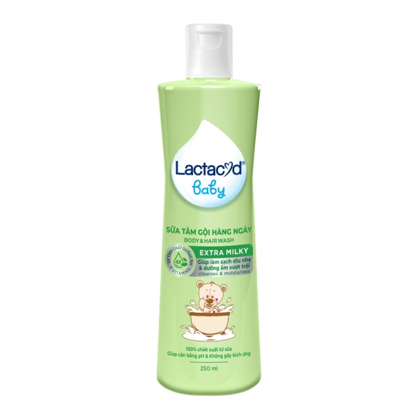 Sữa tắm gội Lactacyd Baby Extra Milky 250ml