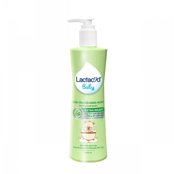 Sữa tắm gội Lactacyd Baby Extra Milky 500ml