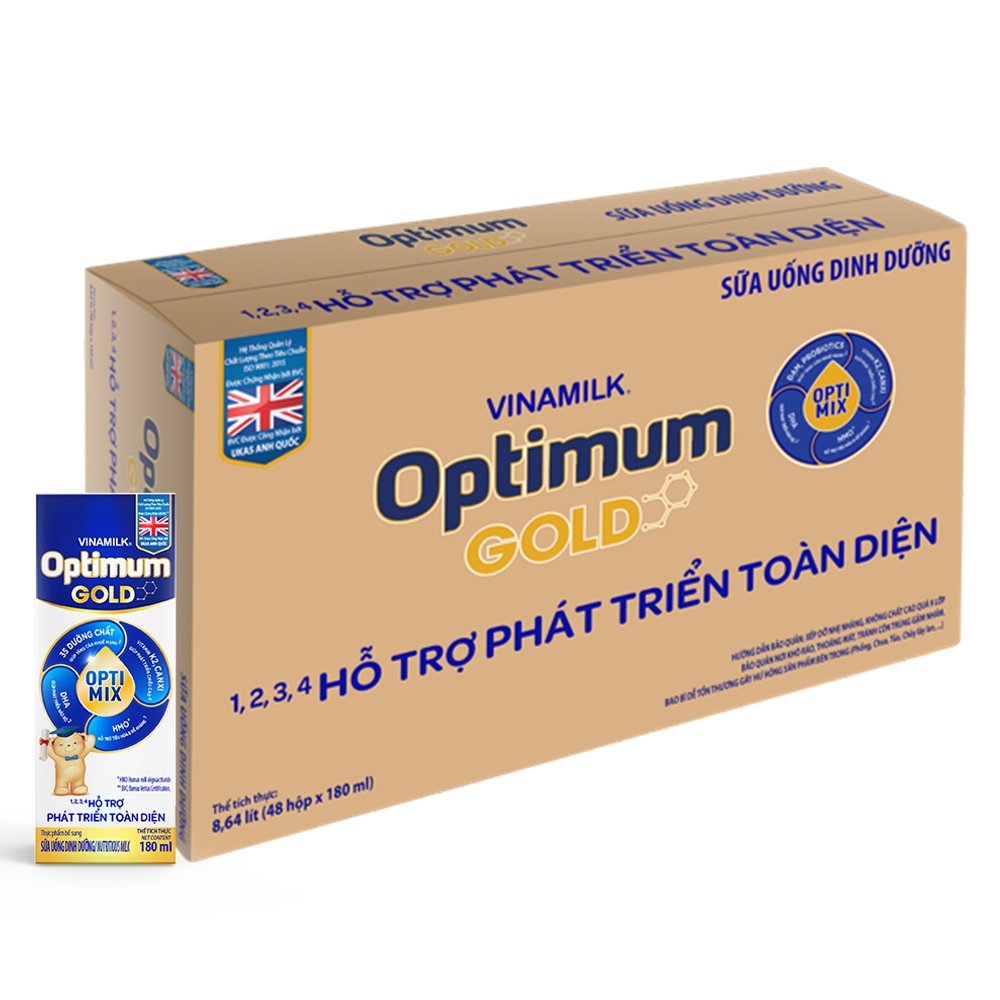 Sữa Bột Pha Sẵn Optimum Gold, 180ml, >1 Tuổi