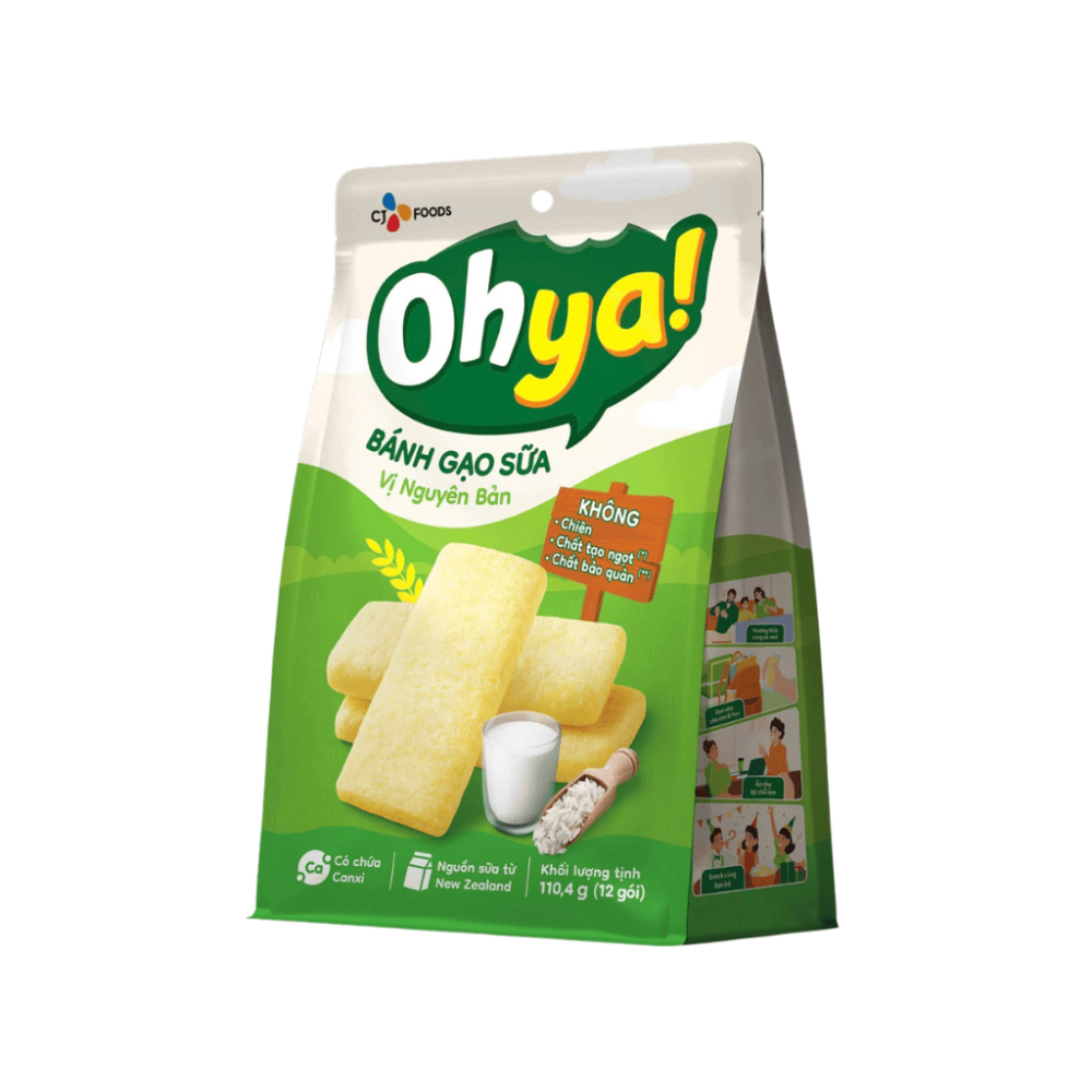 Bánh gạo sữa vị nguyên bản Oh Ya gói 110.4g