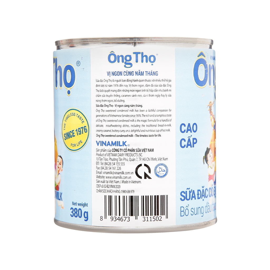 Sữa đặc có đường Ông Thọ Lon 380g