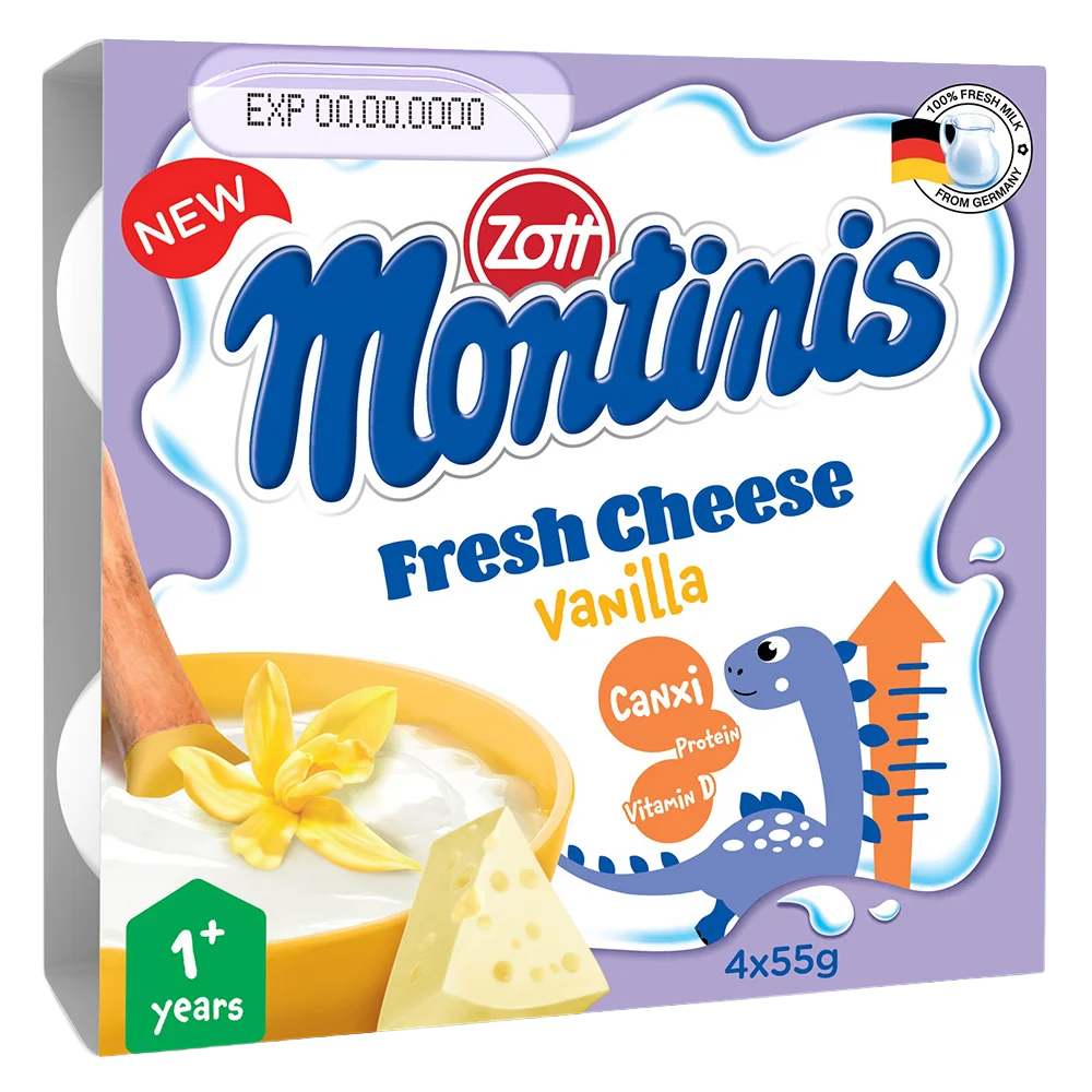 Phô mai tươi Montinis vị Vani 220gr (4*55gr)