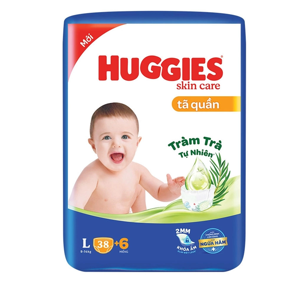 Tã quần Huggies Skincare L36 + 6 miếng