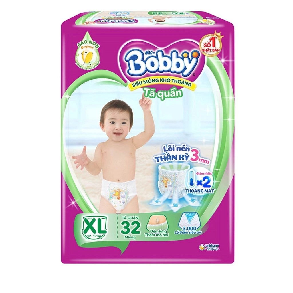 Tã quần Bobby XL32 miếng