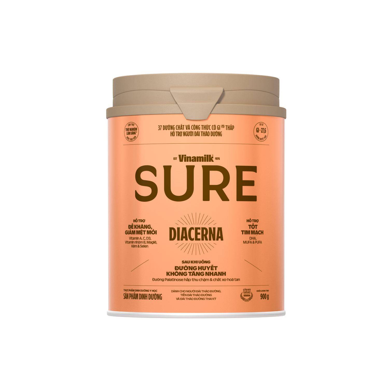 Sữa Tiểu Đường Vinamilk Sure Diecerna Lon 900g
