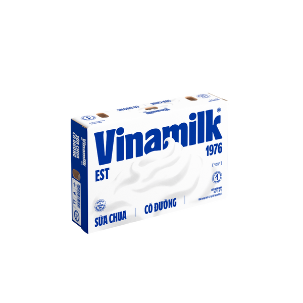 Lốc 4 Hủ Sữa chua ăn Vinamilk Có Đường