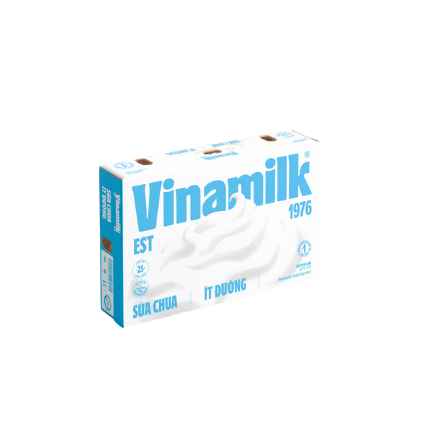 Lốc 4 Hủ Sữa chua ăn Vinamilk Ít Đường