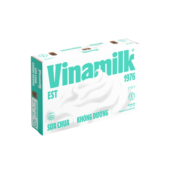 Lốc 4 Hủ Sữa chua ăn Vinamilk Không Đường