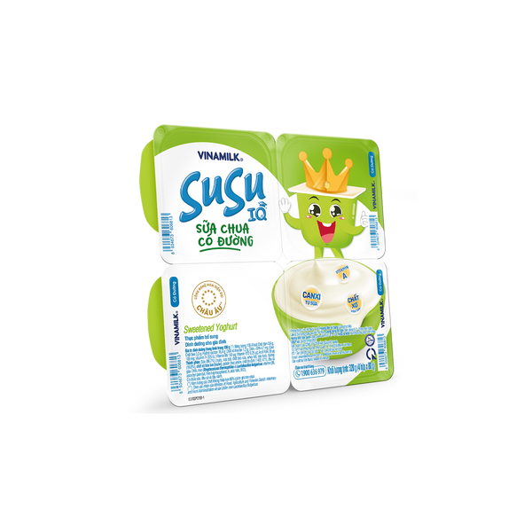 Lốc 4 Hủ Sữa chua ăn SuSu IQ Có đường 80g