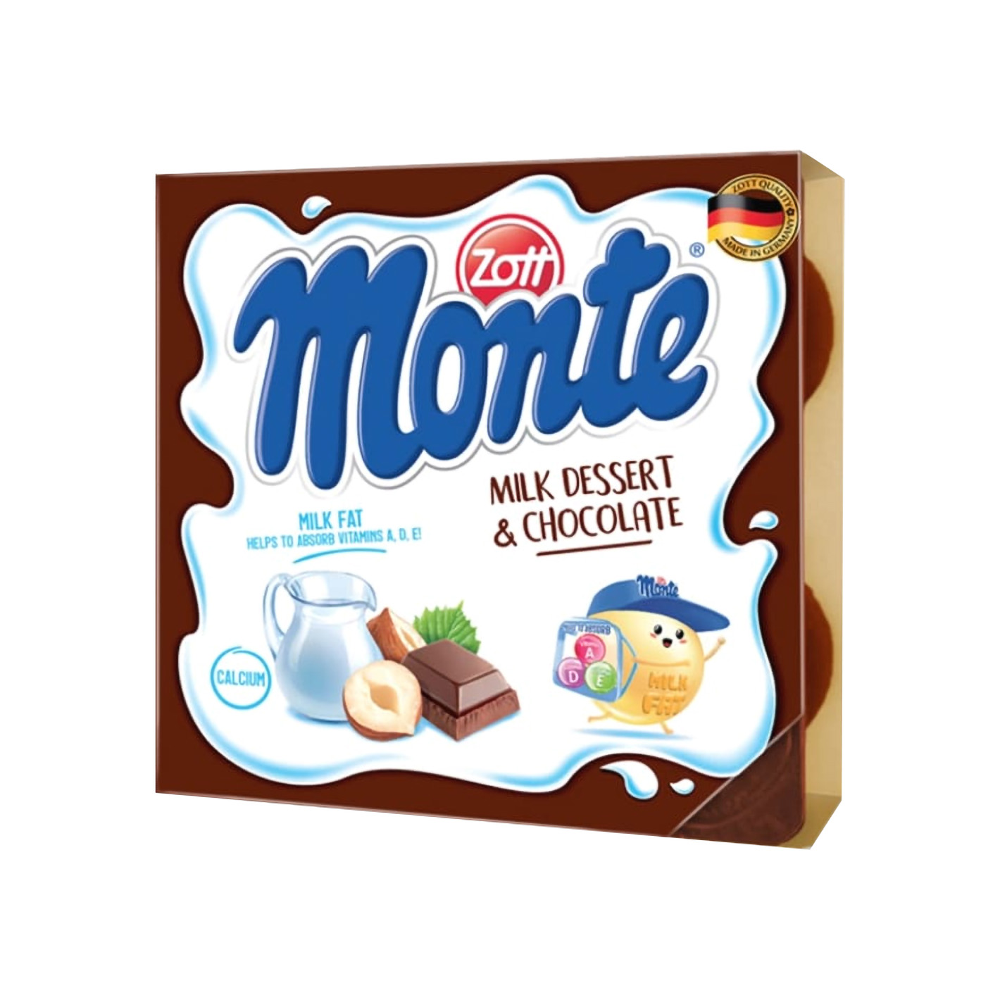 Lốc 4 Hủ Váng sữa Zott Monte hương socola 55g