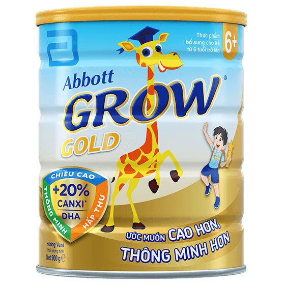 Sữa Bột Abbott Grow Gold 6+, 900g, Trẻ Trên 6 Tuổi