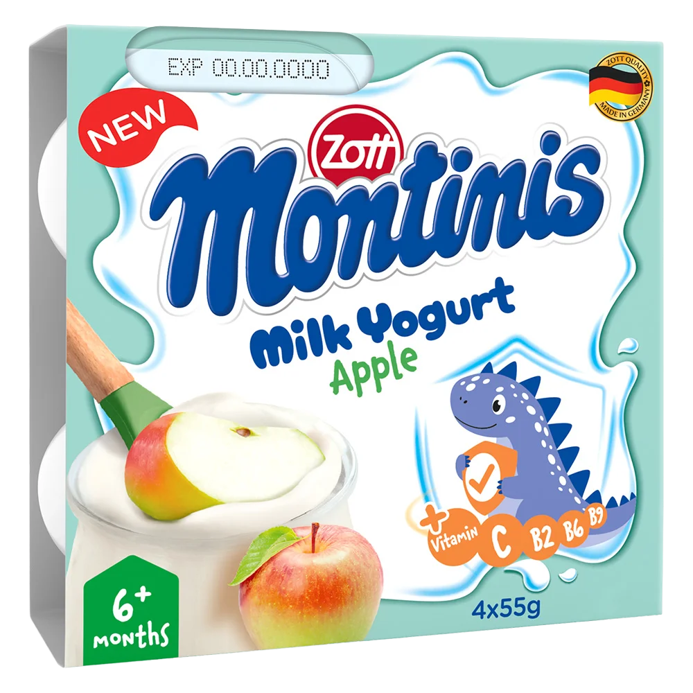 Sữa chua Zott Montinis vị Táo 4*55g