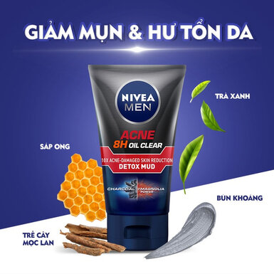 Sữa Rửa Mặt Nivea Men Giúp Giảm Mụn & Hư Tổn Da 100g