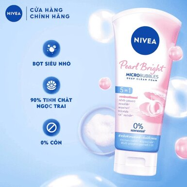 Sữa Rửa Mặt Nivea Tinh Chất Ngọc Trai Làm Sáng Da 100g