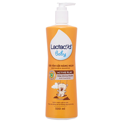 Sữa tắm gội Lactacyd Baby Active Play 500ml