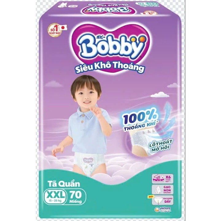 Tã quần Bobby XXL68 miếng