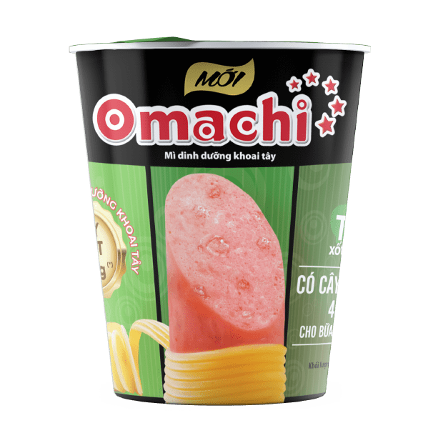 Mì dinh dưỡng khoai tây Omachi mì ly thịt tôm chua cay thái 115g