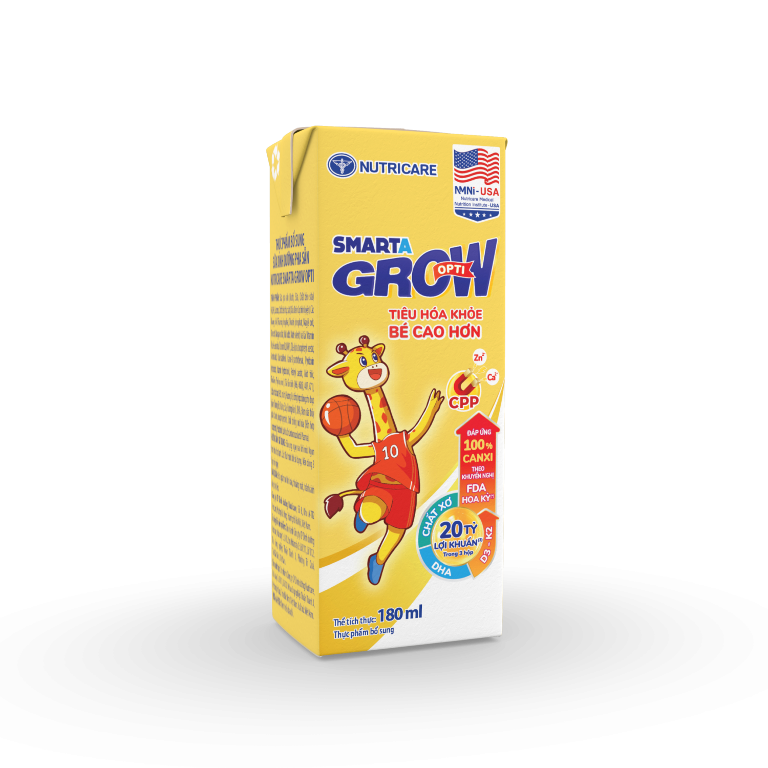Thùng Sữa dinh dưỡng pha sẵn Smarta Grow Opti 180ml