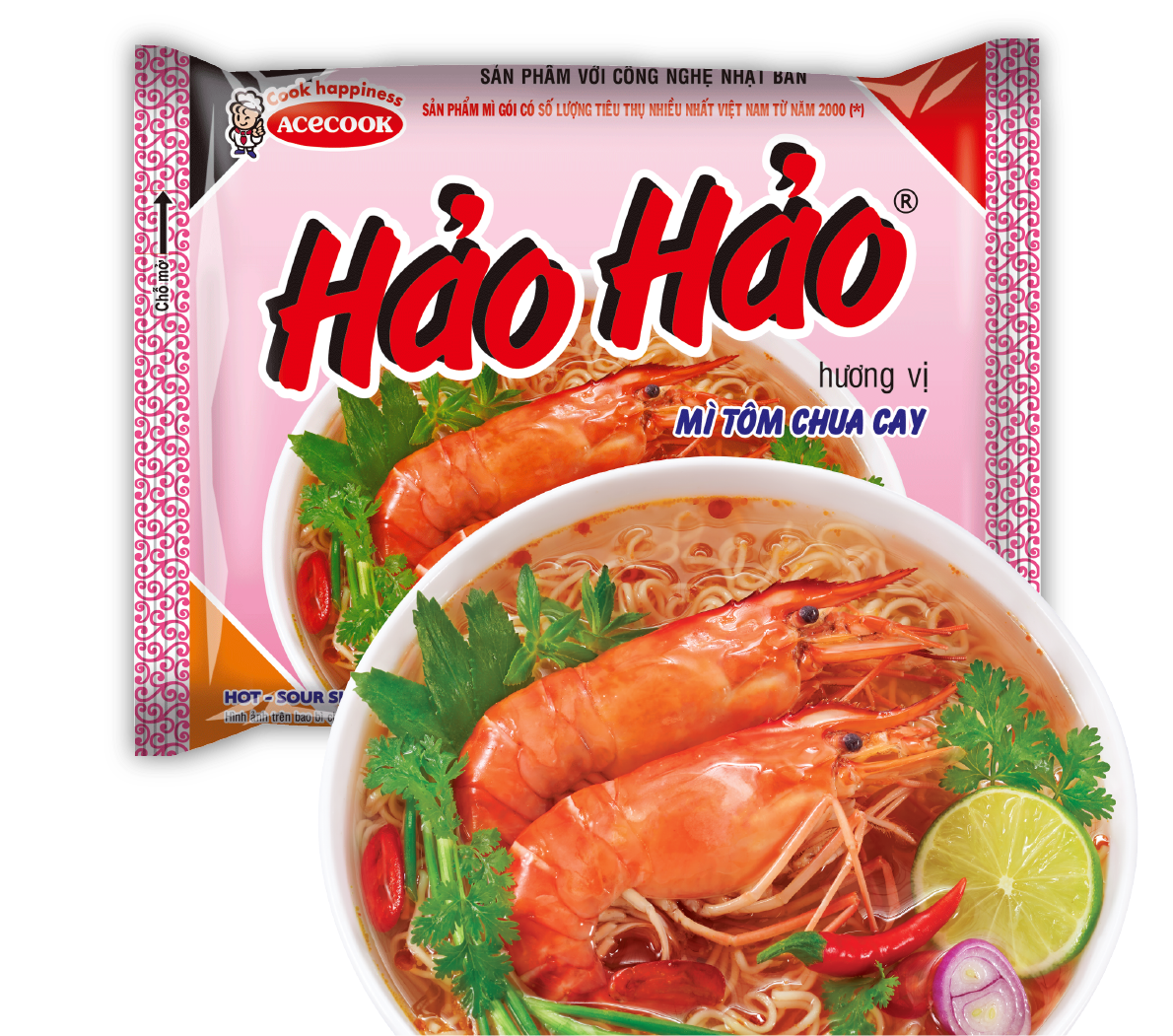 Combo 5 Gói Mì Hảo Hảo Tôm Chua Cay 75g