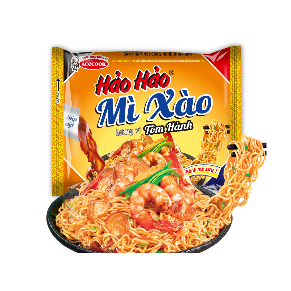 Combo 5 Gói Mì Hảo Hảo Xào Tôm Hành 75g