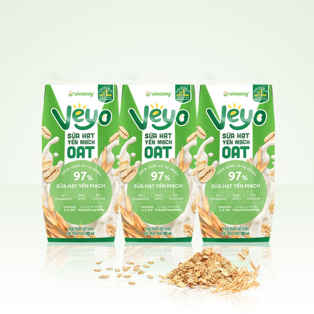 Thùng Sữa hạt Yến mạch Veyo Oat (30 Hộp x 180ml)