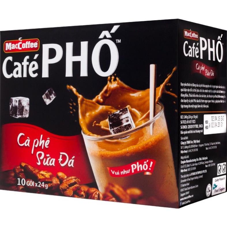 Cà Phê phố Sữa Đá Hộp 10 gói x 24 gam