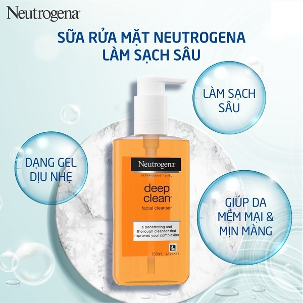 Sữa Rửa Mặt Neutrogena Deep Clean 150ML