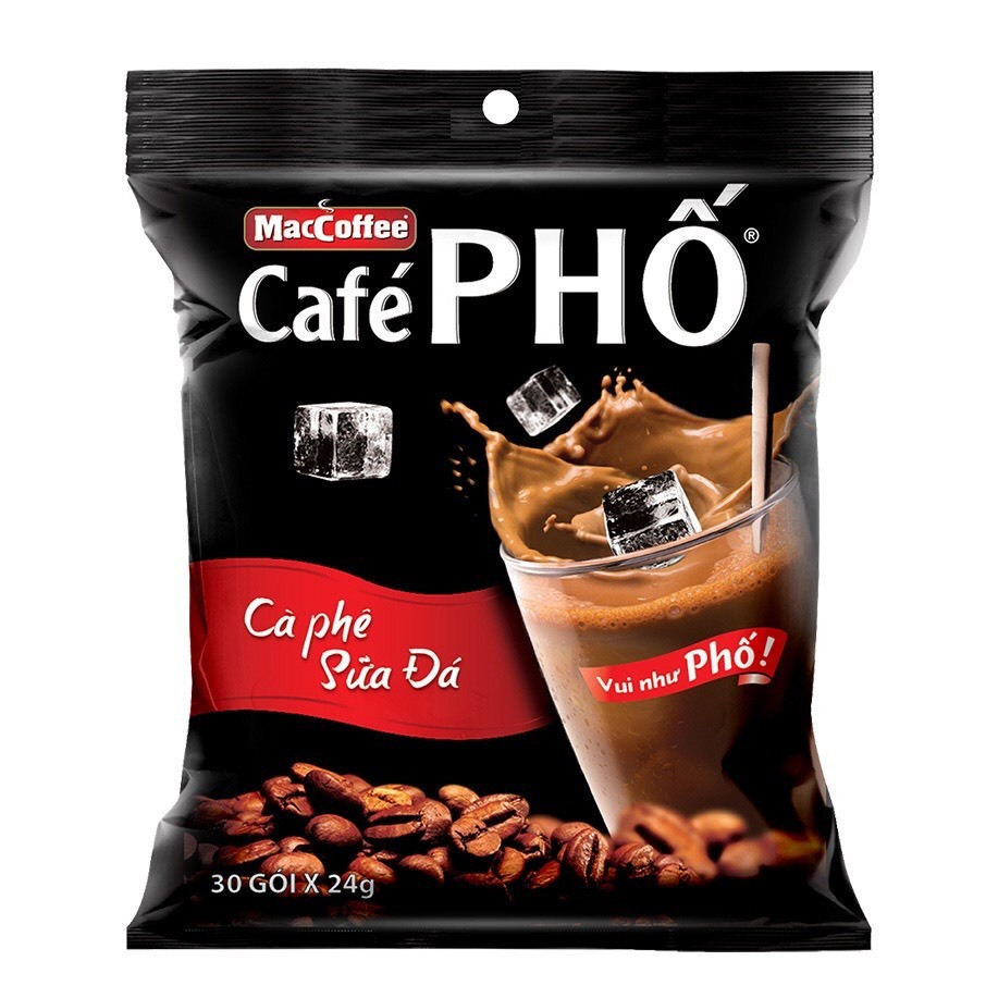 Cà Phê phố Sữa Đá Hộp Bịch 30 Gói