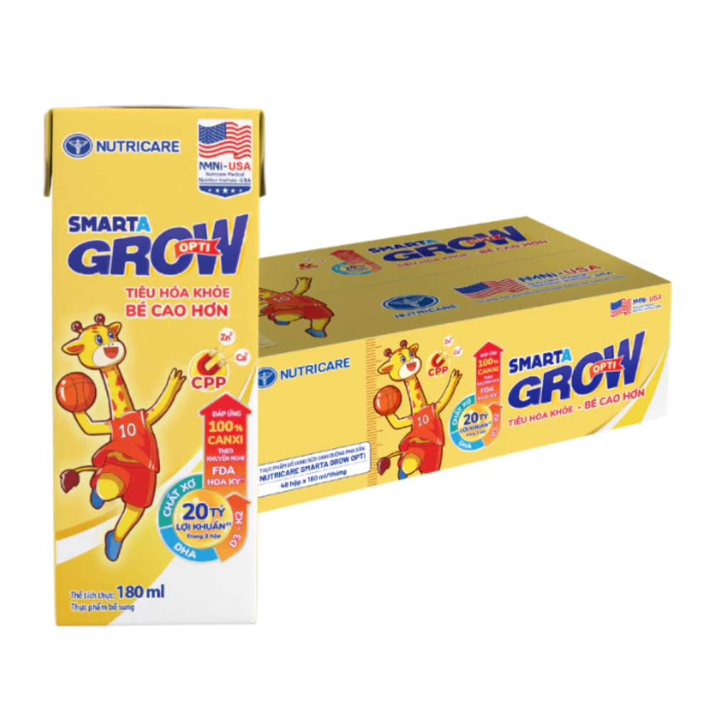 Thùng Sữa dinh dưỡng pha sẵn Smarta Grow Opti 180ml