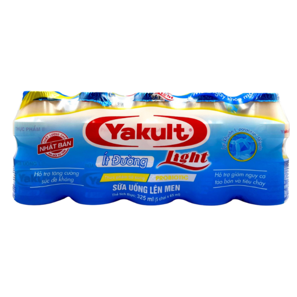 Lốc 5 Chai Sữa chua uống men sống Yakult ít đường - Chai 65ml