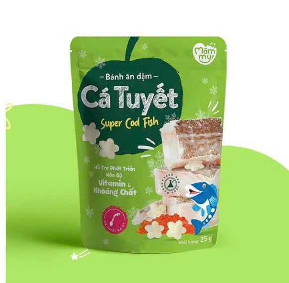 Bánh ăn dặm Mămmy Cá Tuyết 25gr (6M+)