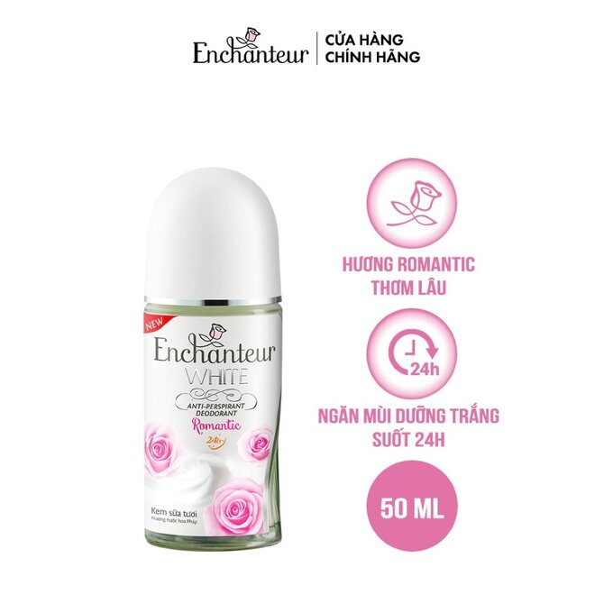 Lăn Khử Mùi Enchanteur Sáng Da Romantic 50ml