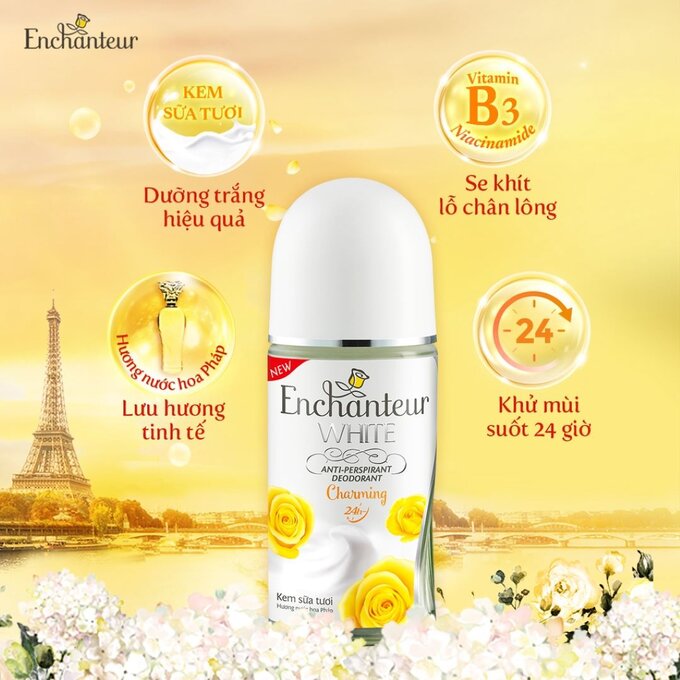 Lăn Khử Mùi Enchanteur Sáng Da Charming 50ml