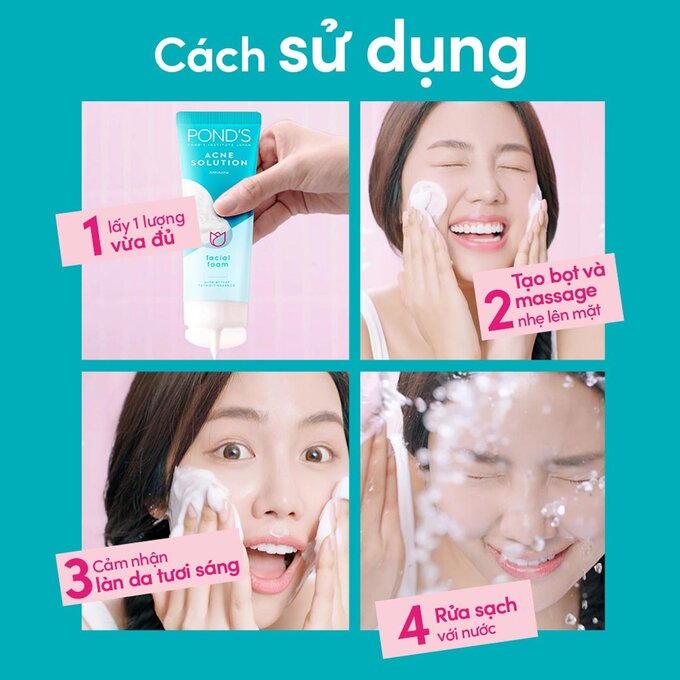 Sữa Rửa Mặt Pond's Sạch Sâu Ngừa Mụn 100g Acne Clear Facial Foam