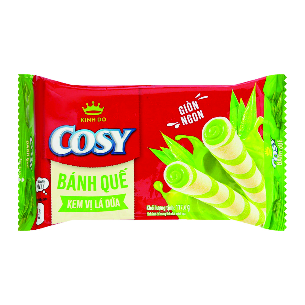 Bánh quế vị kem lá dứa Cosy gói 117.6g