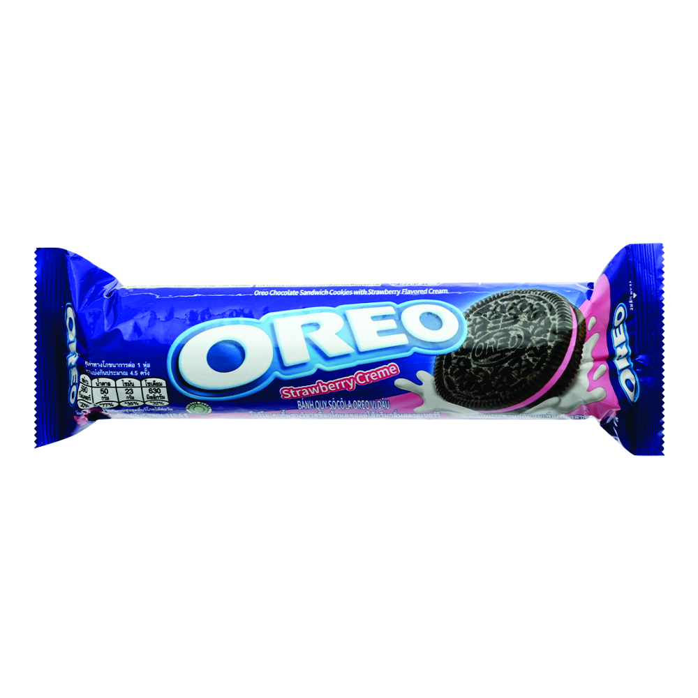 Bánh quy kem dâu Oreo gói 119.6g