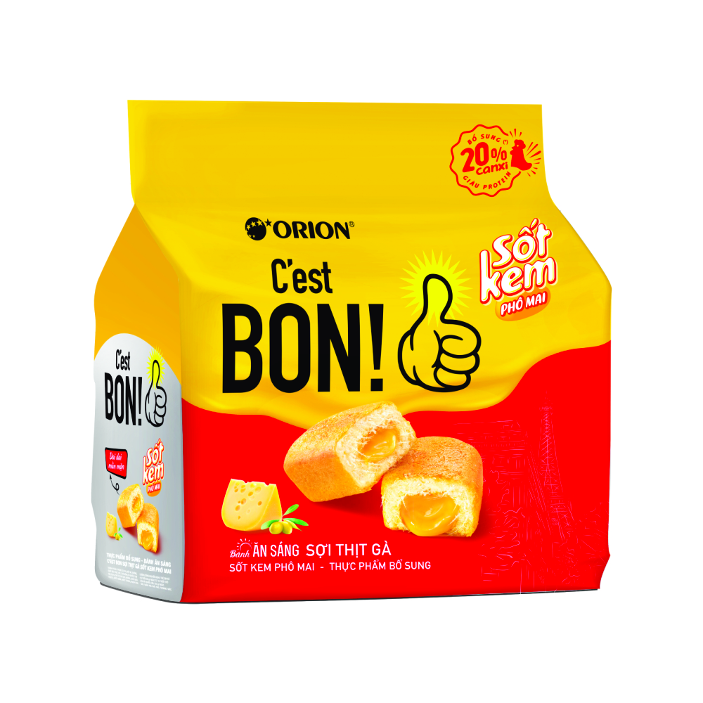 Bánh Ăn Sáng C'est Bon Sợi Thịt Gà Sốt Kem Phô Mai 85g