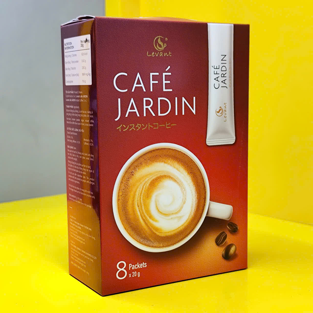 Cà Phê Hòa Tan Levant Jardin Coffee 3in1 Việt Nam Hộp 160G