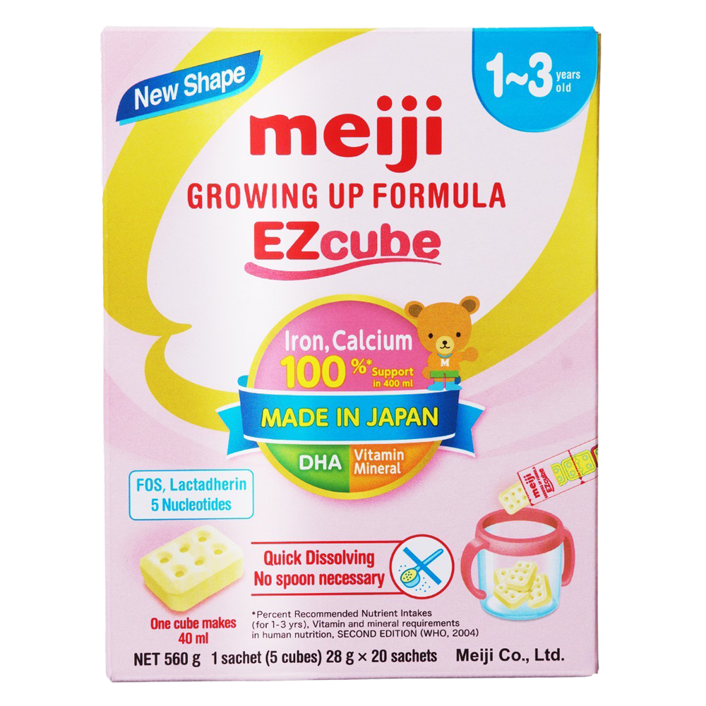 Sữa Meiji Growing up Formula Ezcube 560g (1-3 tuổi)