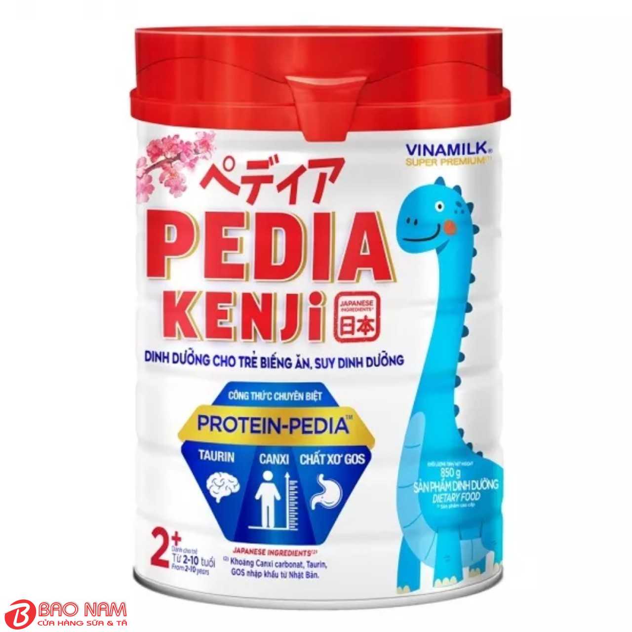 Sữa bột Pedia Kenji 2+ 850g (2-10 tuổi)